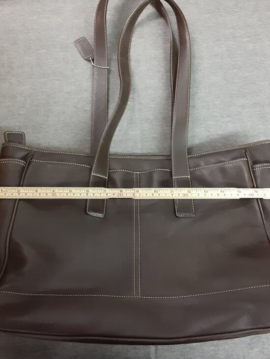 COACH Accessories - VTG Coach Hampton Large Tote Weekender Natural Cowhide Leather Brown